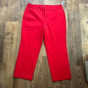 COPY - Old Navy Red Pixie High Rise Straight Cropped Pant Size 14